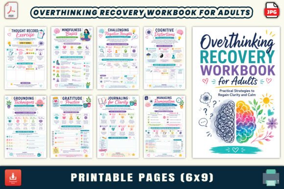 Download Overthinking Recovery Workbook for Adult - Cover Collection