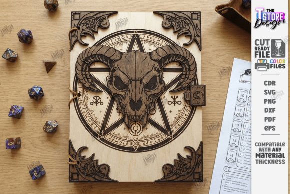 Download Fantasy Book Cover Laser Cut | Dragon - Cover Collection