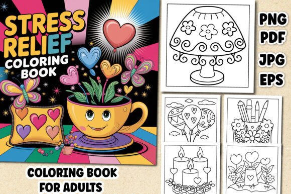 Download Bold &amp; Easy Stress Relief Coloring Book - Stress relief coloring book Collection